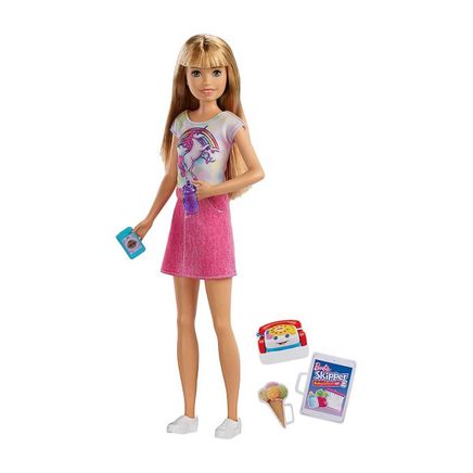 Barbie Bebek Bakıcısı Barbie Bebekler  Sarışın Pembe Etek(FHY89)