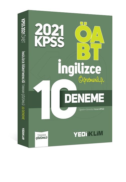 2021 ÖABT İngilizce Öğretmenliği Tamamı Çözümlü 10 Deneme 