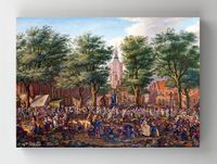 Full Frame Rulo Kanvas - Paulus Constantijn La Fargue - The Grote Markt at The Hague (FF-KT132)