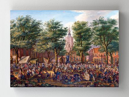 Full Frame Rulo Kanvas - Paulus Constantijn La Fargue - The Grote Markt at The Hague (FF-KT132)