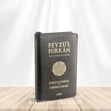 Feyzü'l Furkan Kur'an-ı Kerim ve Tefsirli Meali (Cep Boy - Fermuarlı) (Deri Ciltli) - Hasan Tahsin Feyizli