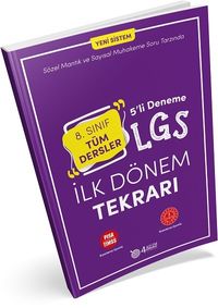 8. Sınıf LGS İlk Dönem Tekrarı Tüm Dersler 5'li Deneme   