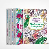 Yetişkinler İçin Boyama Kitabı Seti (4 Kitap Takım)