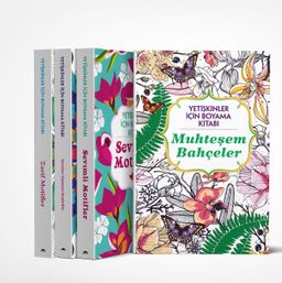 Yetişkinler İçin Boyama Kitabı Seti (4 Kitap Takım)