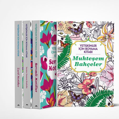 Yetişkinler İçin Boyama Kitabı Seti (4 Kitap Takım)
