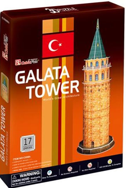 Cubic Fun 3D 17 Parça Puzzle Galata Kulesi (Kod:C098h)