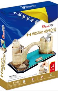 Cubic Fun 3D 64 Parça Puzzle Mostar Köprüsü (Kod:MC177h)