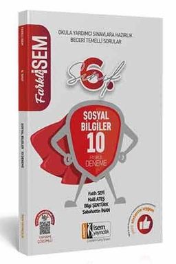 2021 Farklı İsem 6. Sınıf Sosyal Bilgiler Tamamı Çözümlü 10 Fasikül Deneme 