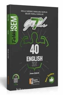2021 Farklı İsem 7. Sınıf İngilizce Tamamı Çözümlü 40 Fasikül Deneme - Emine Coşkun