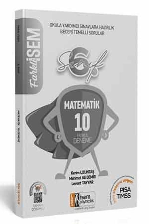 2021 Farklı İsem 6. Sınıf Matematik Tamamı Çözümlü 10 Fasikül Deneme 