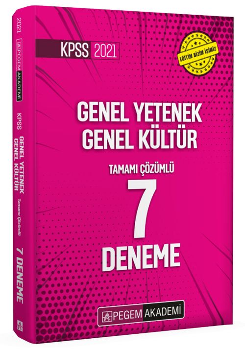 2021 Genel Yetenek Genel Kültür Tamamı Çözümlü 7 Deneme