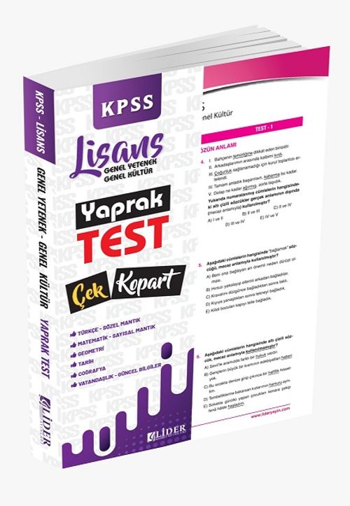 2021 KPSS Genel Yetenek Genel Kültür Yaprak Test