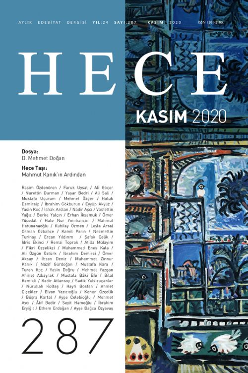 Sayı:287 Kasım 2020 Hece Aylık Edebiyat Dergisi