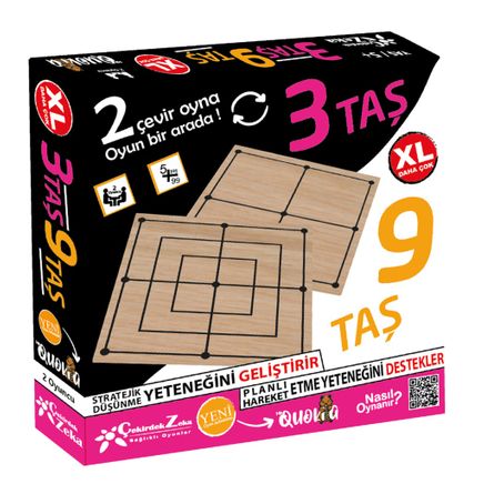 Çekirdek Zeka Oyuncak 3 Taş 9 Taş XL(009230)