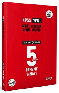 KPSS Genel Yetenek Genel Kültür  Tamamı Çözümlü 5 Deneme Sınavı 