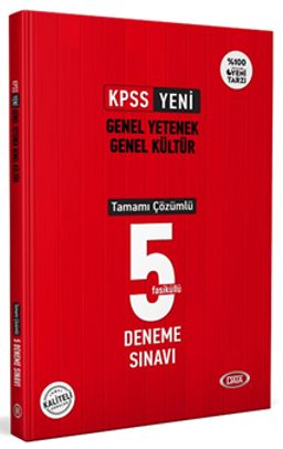 KPSS Genel Yetenek Genel Kültür  Tamamı Çözümlü 5 Deneme Sınavı 