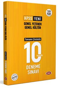 KPSS Genel Yetenek Genel Kültür Tamamı Çözümlü 10 Deneme Sınavı 