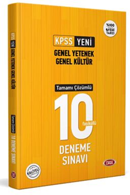 KPSS Genel Yetenek Genel Kültür Tamamı Çözümlü 10 Deneme Sınavı 