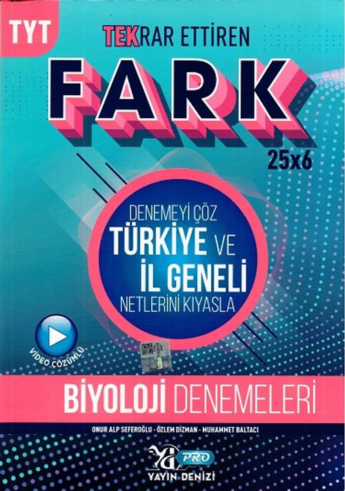 TYT Biyoloji Fark 25x6 Tekrar Ettiren Denemeleri