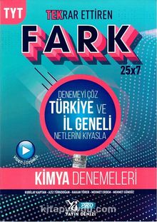 TYT Kimya Fark 25x7 Tekrar Ettiren Denemeleri - Kolektif