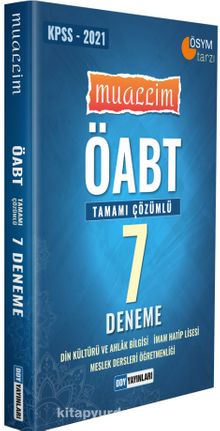 2021 ÖABT Muallim Din Kültürü ve Ahlak Bilgisi İmam Hatip Lisesi Meslek Dersleri Öğretmenliği Tamamı Çözümlü 7 Deneme - Kolektif