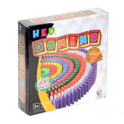 Ahşap Domino Taşları 100 Parça Renkli(400106)