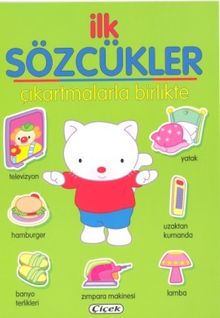 İlk Sözcükler Çıkartmalarla Birlikte (Yeşil)