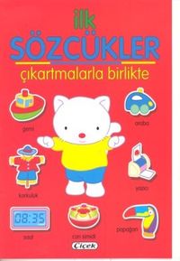 İlk Sözcükler Çıkartmalarla Birlikte (Kırmızı)