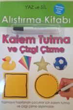 Yaz ve Sil Alıştırma Kitabı / Kalem Tutma ve Çizgi Çekme