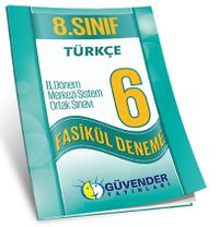 8. Sınıf Türkçe 2. Dönem Merkezi Sistem Ortak Sınavı 6 Fasikül Deneme