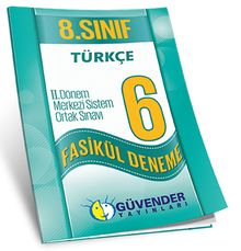 8. Sınıf Türkçe 2. Dönem Merkezi Sistem Ortak Sınavı 6 Fasikül Deneme