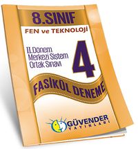 8. Sınıf Fen Teknoloji 2. Dönem Merkezi Sistem Ortak Sınavı 4 Fasikül Deneme