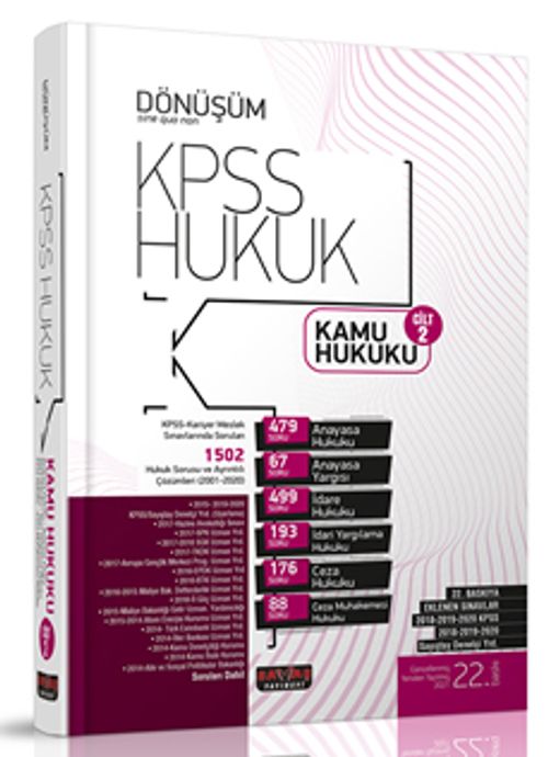 Dönüşüm KPSS A Grubu Kamu Hukuku Soru Bankası Cilt 2 