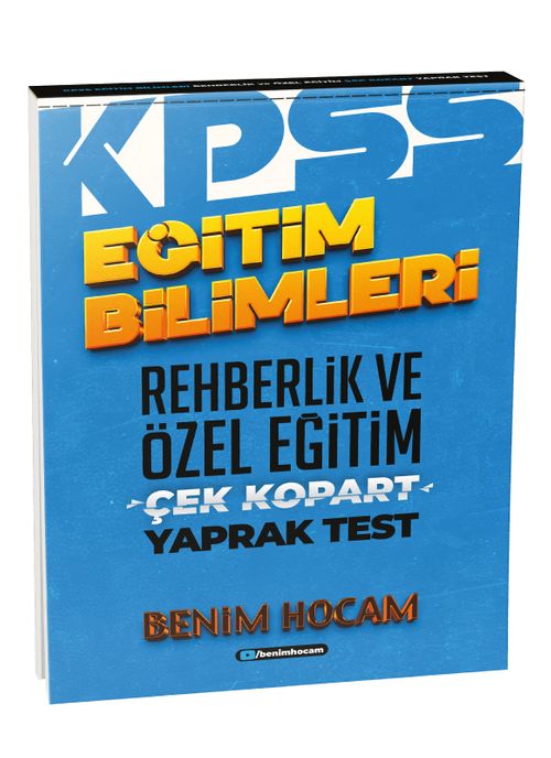 2021 KPSS Eğitim Bilimleri Rehberlik ve Özel Eğitim Çek Kopart Yaprak Tes