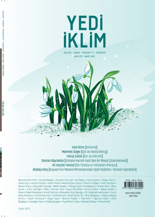 7edi İklim Sayı:372 Mart 2021 Kültür Sanat Medeniyet Edebiyat Dergisi