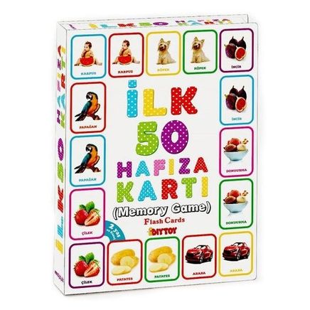 İlk 50 Hafıza Kartı (Memory Game) Flash Cards