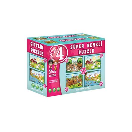 Çiftlik Süper Renkli Puzzle