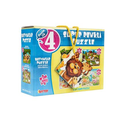 Hayvanlar Süper Renkli Puzzle