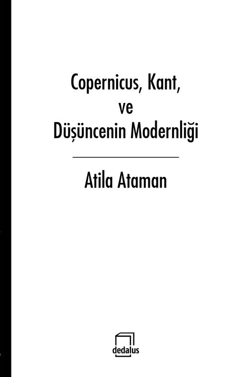 Copernicus, Kant, ve Düşüncenin Modernliği