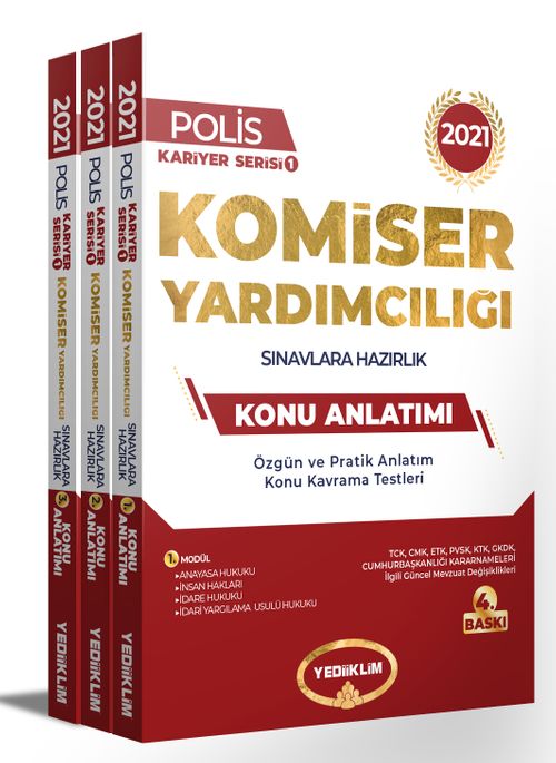 2021 Komiser Yardımcılığı Sınavlarına Hazırlık Konu Anlatımlı Modüler Set (3 Kitap)