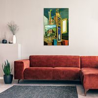 Giorgio de Chirico - Great Metaphysical Interior Ahşap Puzzle Poster 104 Parça (PP-008-C)