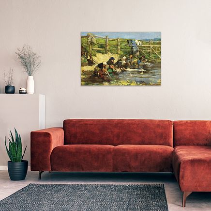 Eugène Boudin - Laundresses by a Stream Ahşap Puzzle Poster 104 Parça (PP-013-C)