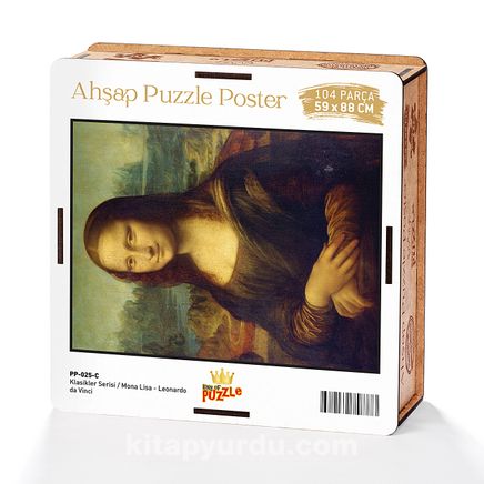 Mona Lisa - Leonardo da Vinci Ahşap Puzzle Poster 104 Parça (PP-025-C)