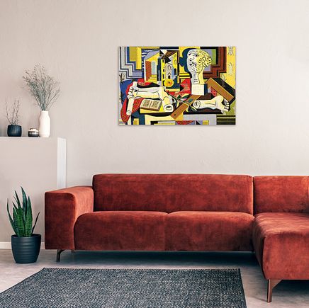 Pablo Picasso - Alçı Baş ile Atölye - Studio with Plaster Head Ahşap Puzzle Poster 104 Parça (PP-036-C)