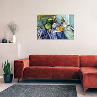 Paul Cézanne - Still Life with a Ginger Jar and Eggplants Ahşap Puzzle Poster 104 Parça (PP-037-C)