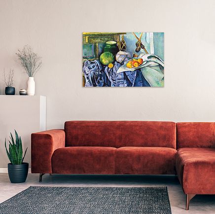 Paul Cézanne - Still Life with a Ginger Jar and Eggplants Ahşap Puzzle Poster 104 Parça (PP-037-C)