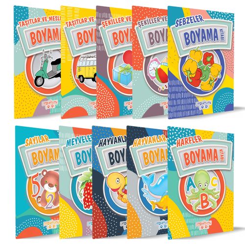Boyama Kitapları Seti (10 Kitap)