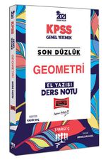 2021 KPSS Son Düzlük Geometri El Yazısı Ders Notu