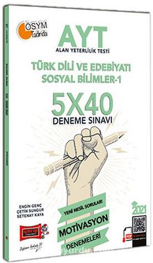 2021 AYT Türk Dili Ve Edebiyatı Sosyal Bilimler 1 5x40 Motivasyon Deneme Sınavı - Kolektif