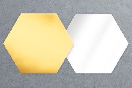 Full Frame Duvar Sanatları - Altıgen Miks Ayna (FF-DS087)